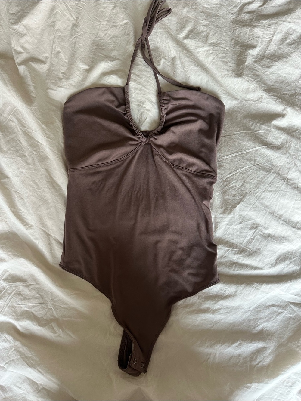 Abercrombie & Fitch Brown Halter Bodysuit